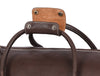 Pamplona Leather Duffle Bag - Coffee Brown - Aaron Leather Goods Inc