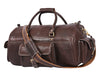 Pamplona Leather Duffle Bag - Coffee Brown - Aaron Leather Goods Inc