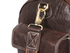 Pamplona Leather Duffle Bag - Coffee Brown - Aaron Leather Goods Inc