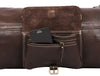 Pamplona Leather Duffle Bag - Coffee Brown - Aaron Leather Goods Inc