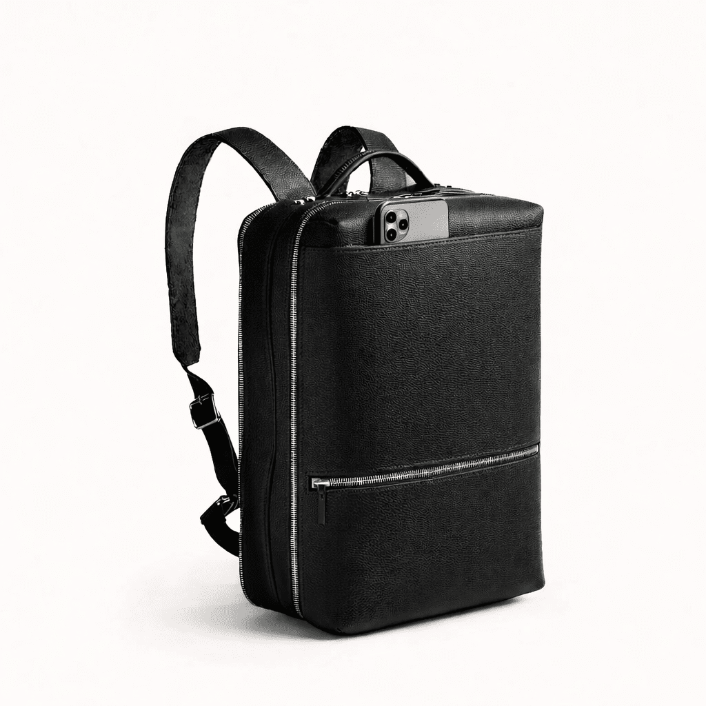 Premium Black Leather Backpack for Professionals - Aaron Leather Goods ...