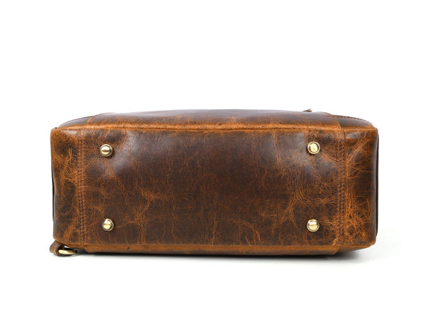 Premium Leather Briefcase Bag - Aaron Leather Goods Inc