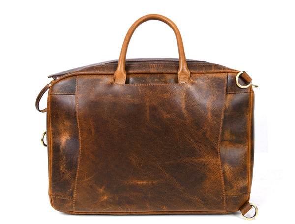 Premium Leather Briefcase Bag - Aaron Leather Goods Inc
