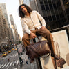 Premium Leather Duffle Bag - Aaron Leather Goods Inc