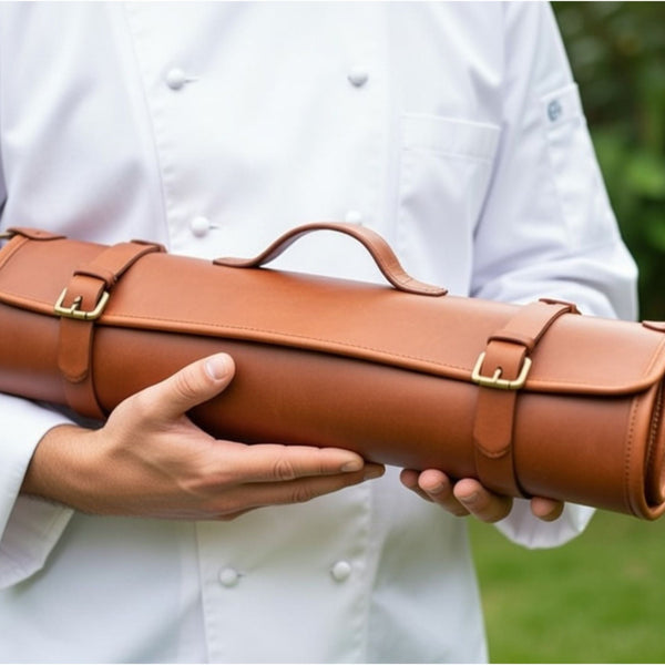 Premium Leather Knife Roll Bag for Chefs | Aaron Leather Goods USA - Aaron Leather Goods