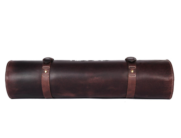 Premium Leather Knife Roll Bag with Handle – Handmade Tool Organizer Roll - Aaron Leather Goods Inc