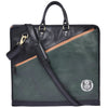 Premium Leather Laptop Briefcase in Green & Black - Aaron Leather Goods
