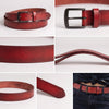 Talladega Leather Belt - Red - Aaron Leather Goods Inc