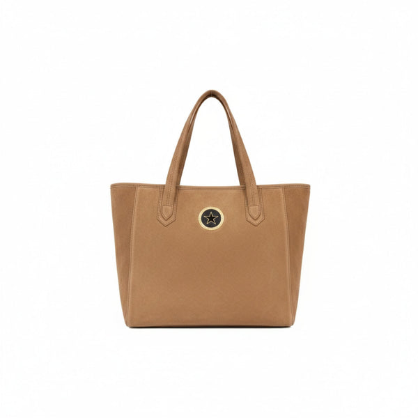 Tan Tote Bag with Leather Handles for Everyday Use - Aaron Leather Goods