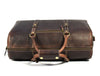 Taranto Leather Weekender Bag- Walnut Brown