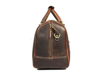 Taranto Leather Weekender Bag  - Walnut Brown