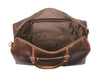 Taranto Leather Weekender Bag- Walnut Brown