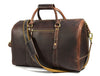 Taranto Leather Weekender Bag- Walnut Brown