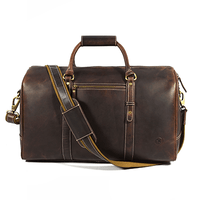 Taranto Leather Weekender Bag  - Walnut Brown