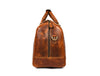 Taranto Leather Weekender Bag- Caramel Brown