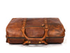 Taranto Leather Weekender Bag- Caramel Brown