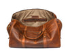 Taranto Leather Weekender Bag- Caramel Brown