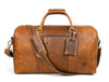 Taranto Leather Weekender Bag- Tawny Brown