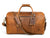 Taranto Leather Weekender Bag- Tawny Brown