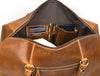 Taranto Leather Weekender Bag- Tawny Brown