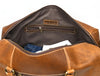 Taranto Leather Weekender Bag- Tawny Brown