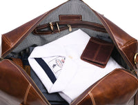 Leather Duffel Bag for Men & Women – 20Inch Travel, Weekend, Overnight, Gym