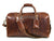 Taranto Leather Weekender Bag- Penny Brown