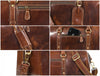 Taranto Leather Weekender Bag- Penny Brown