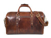 Taranto Leather Weekender Bag- Penny Brown