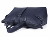 Timeless Leather Weekender Bag with Top Handles- Navy - Aaron Leather Goods Inc