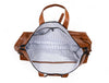 Timeless Leather Weekender Bag with Top Handles - Tan - Aaron Leather Goods Inc