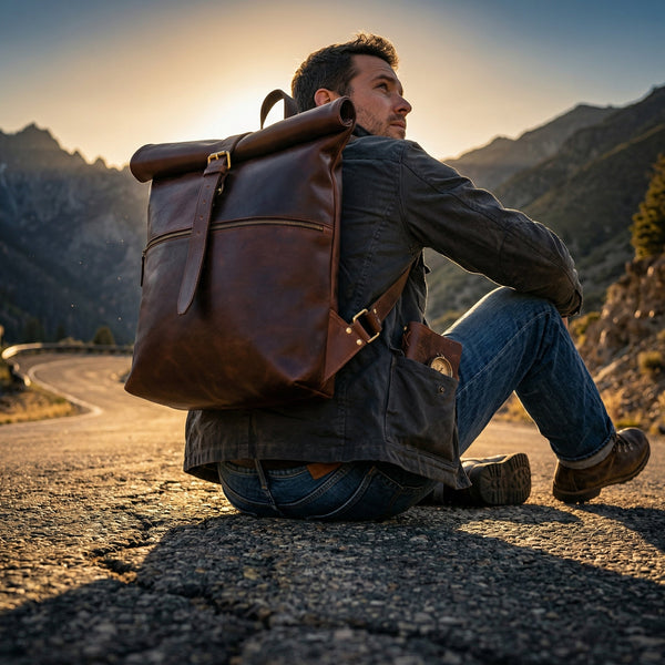 Toulon Leather Backpack - Aaron Leather Goods Inc