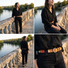 Tucson Leather Belt - Caramel - Aaron Leather Goods Inc