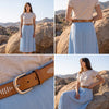 Tucson Leather Belt - Chestnut - Aaron Leather Goods Inc