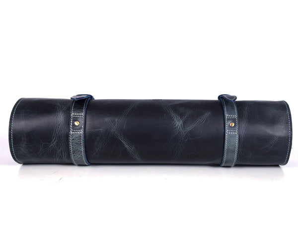 Tuscania Leather Knife Roll - Seaweed Green - Aaron Leather Goods