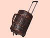 Ascend Quilted Leather Trolley Bag- Brown - Aaron Leather Goods 