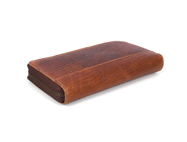 Victoria Leather Clutch - Gingerbread - Aaron Leather Goods Inc