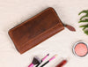 Victoria Leather Clutch - Gingerbread - Aaron Leather Goods Inc