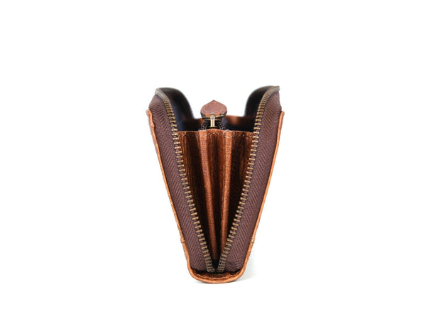 Victoria Leather Clutch - Gingerbread - Aaron Leather Goods Inc