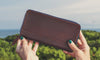 Victoria Leather Clutch - Walnut Brown - Aaron Leather Goods Inc