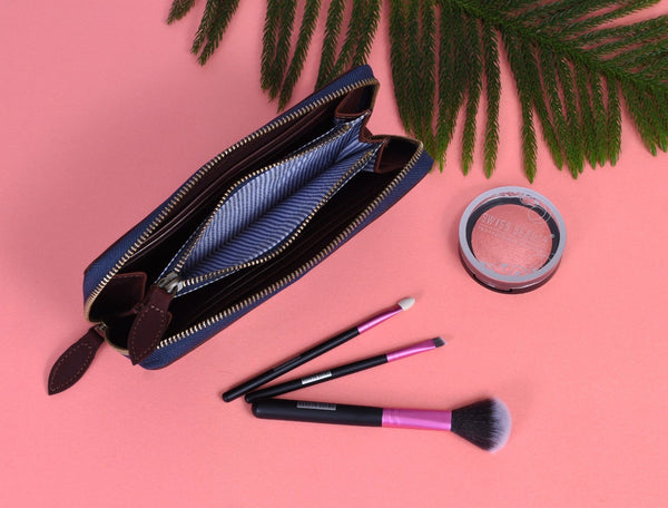 Victoria Leather Clutch - Walnut Brown - Aaron Leather Goods Inc