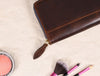 Victoria Leather Clutch - Walnut Brown - Aaron Leather Goods Inc