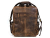 Vintage Crazy Horse Leather Backpack & Eagle Engraved Leather Belt Gift Set for Men | Handmade Full Grain Leather Travel & Everyday Combo - Aaron Leather Goods Inc