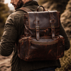 Vintage Full - Grain Leather Backpack – Travel, Work & Laptop Bag - Aaron Leather Goods