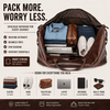 Vintage Leather Duffle Bag – LH-TB-161 - Brown - Aaron Leather Goods Inc
