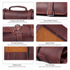 Vintage Leather Knife Roll Bag – Chef Knife Storage & Travel Case - Aaron Leather Goods Inc