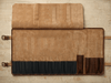 Vintage Leather Knife Roll Bag – Handmade Chef Knife Storage & Travel Case - Aaron Leather Goods Inc