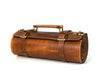 Vintage Leather Knife Roll with Zipper Pocket & Shoulder Strap – Chef Tool Organizer - Aaron Leather Goods Inc