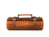 Vintage Leather Knife Roll with Zipper Pocket & Shoulder Strap – Chef Tool Organizer - Aaron Leather Goods Inc