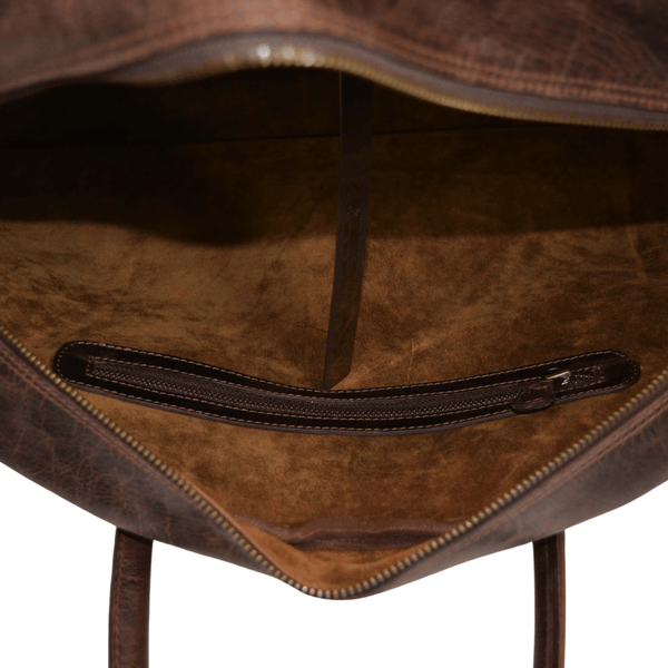 Vintage Leather Weekender Duffel Bag – Large Handmade Travel Bag for Men & Women - Aaron Leather Goods Inc